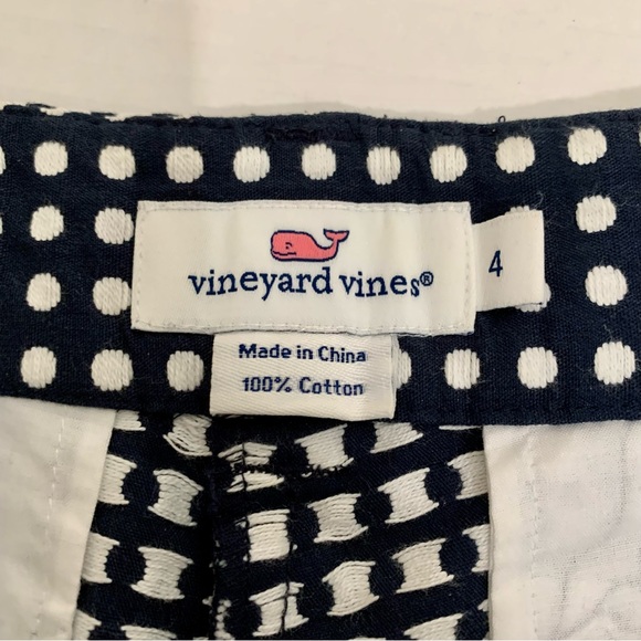VINEYARD VINES Dark Navy Blue with White Polka Dot Shorts - Picture 5 of 5
